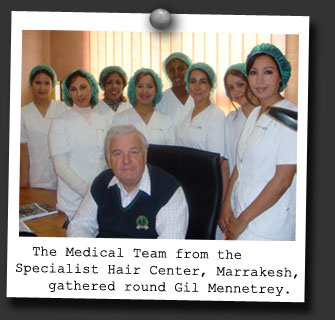 The medical Team from the Specialist Hair Center, Marrakesh