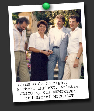 Norbert Theuret, Arlette Josquin, Gil Mennetrey and Michel Michelot.