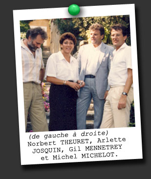 Norbert Theuret, Arlette Josquin, Gil Mennetrey et Michel Michelot.